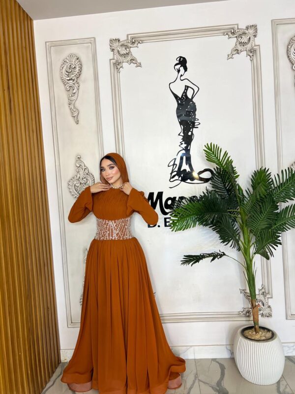 شيفون منفوش بلاسيه كورساج منفصل هاند ميد