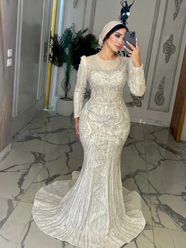 فستان صك هاند ميد يدوي سحبة ديل